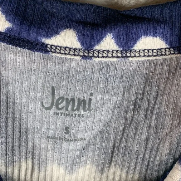 Jenni Women's Tank Top S Blue Tie Dye Stripes Pajamas PJs Lounge Crew Neck NWT‎ - Picture 5 of 9